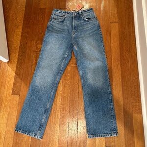 NWT Reformation Cynthia High Rise Straight Cropped Jeans - Size 25